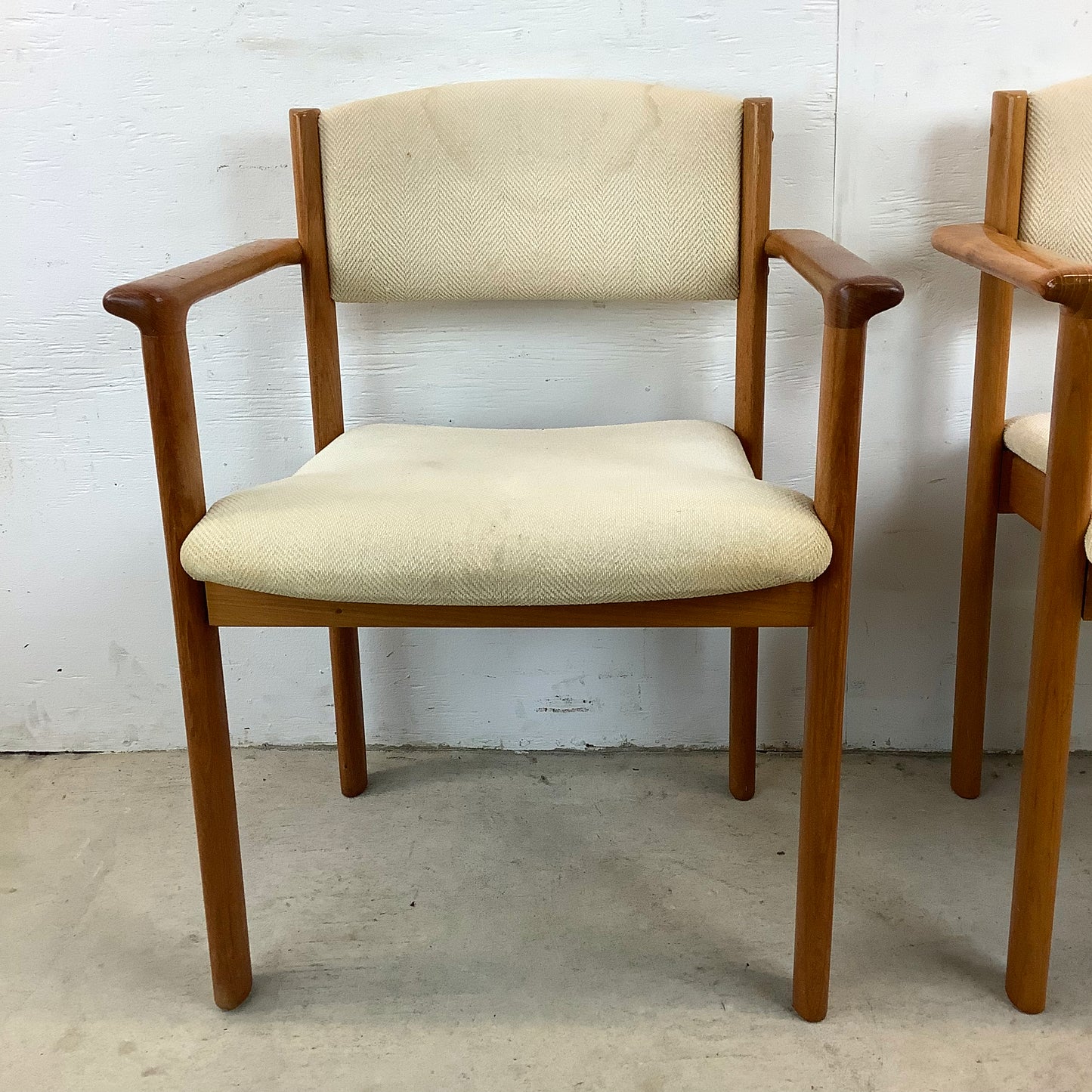 Vintage Modern Teak Armchairs- a Pair