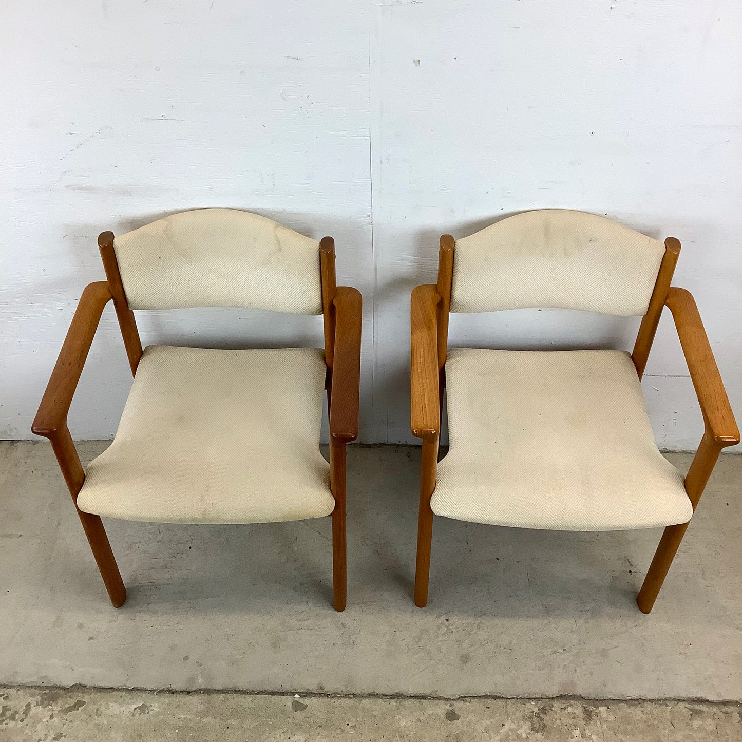 Vintage Modern Teak Armchairs- a Pair