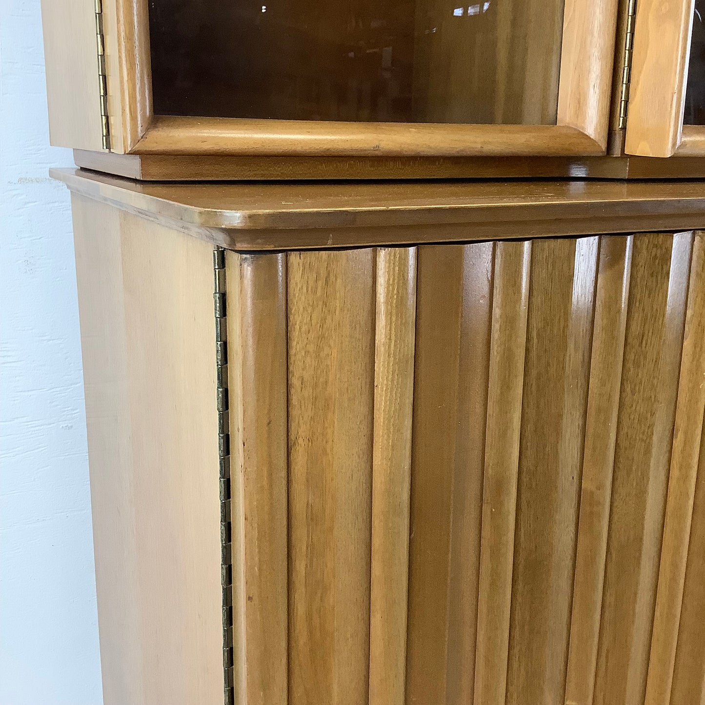 Danish Modern Walnut Sideboard With Display Topper