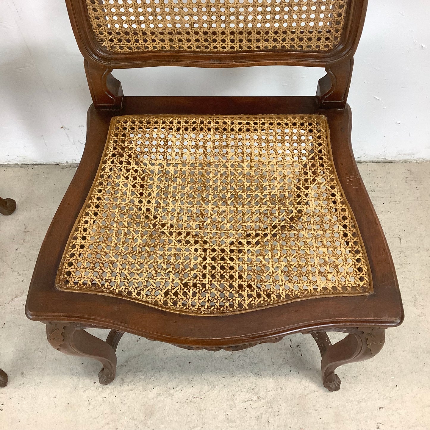 Antique Cane Seat Dining Chairs- set of Four