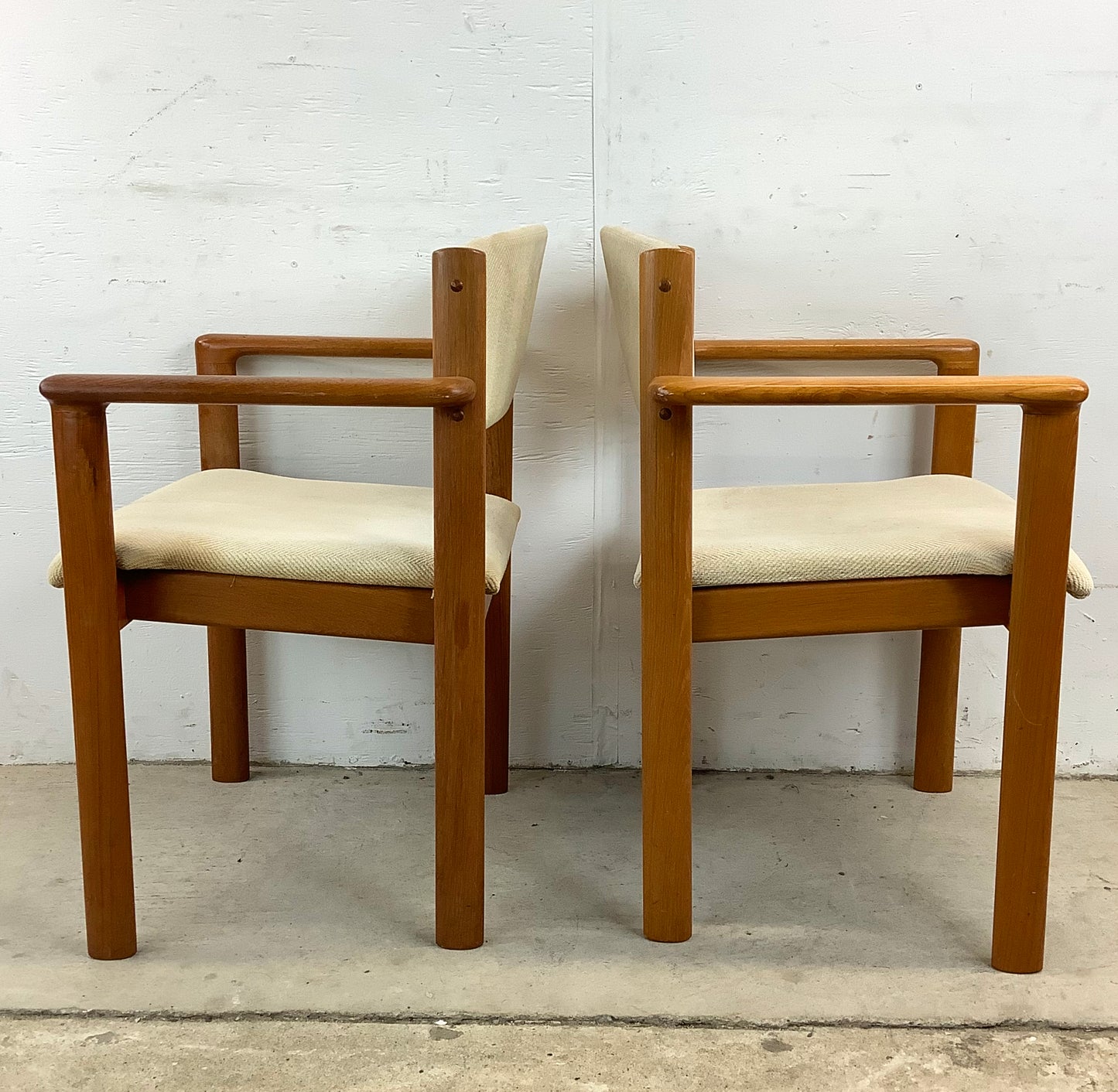 Vintage Modern Teak Armchairs- a Pair