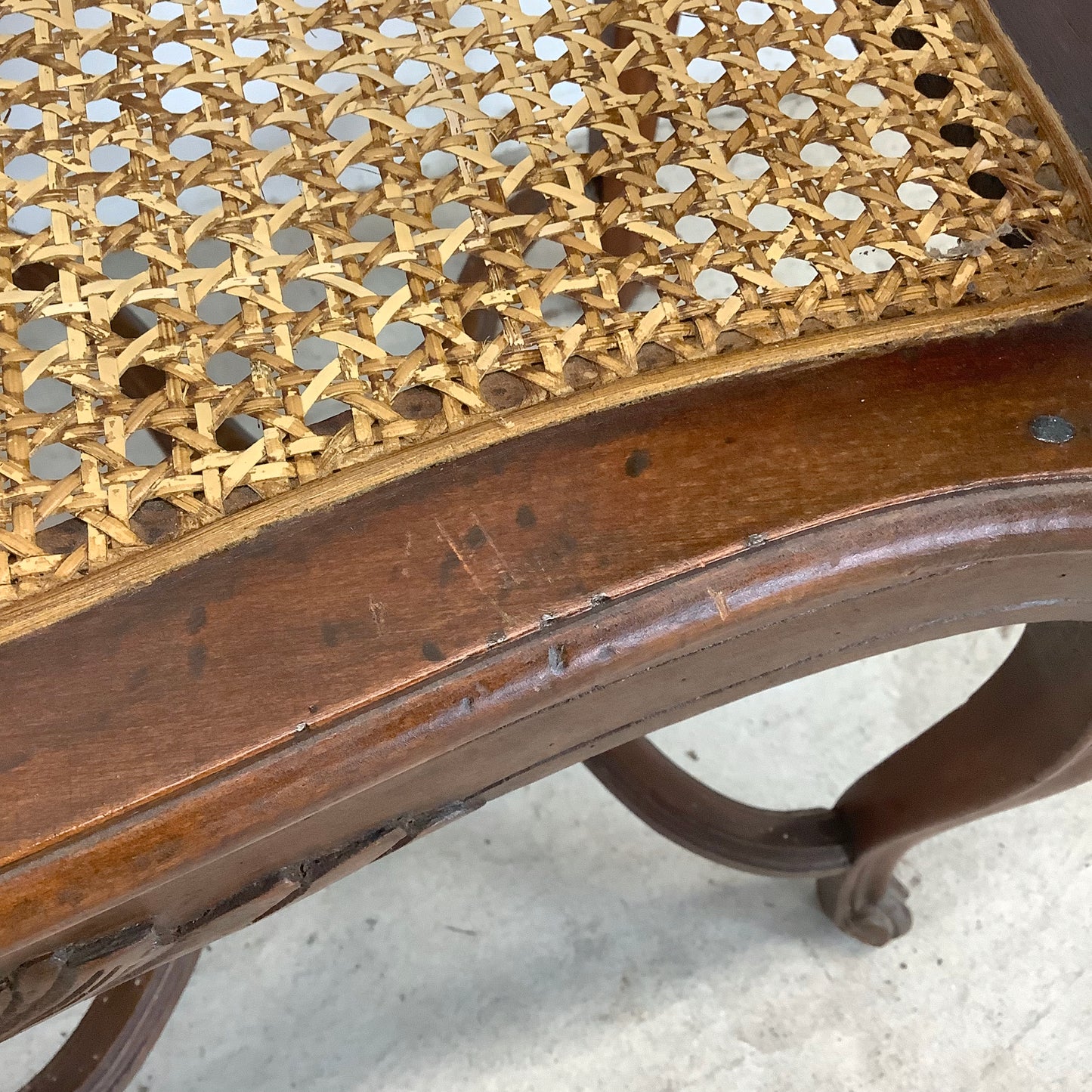 Antique Cane Seat Dining Chairs- set of Four