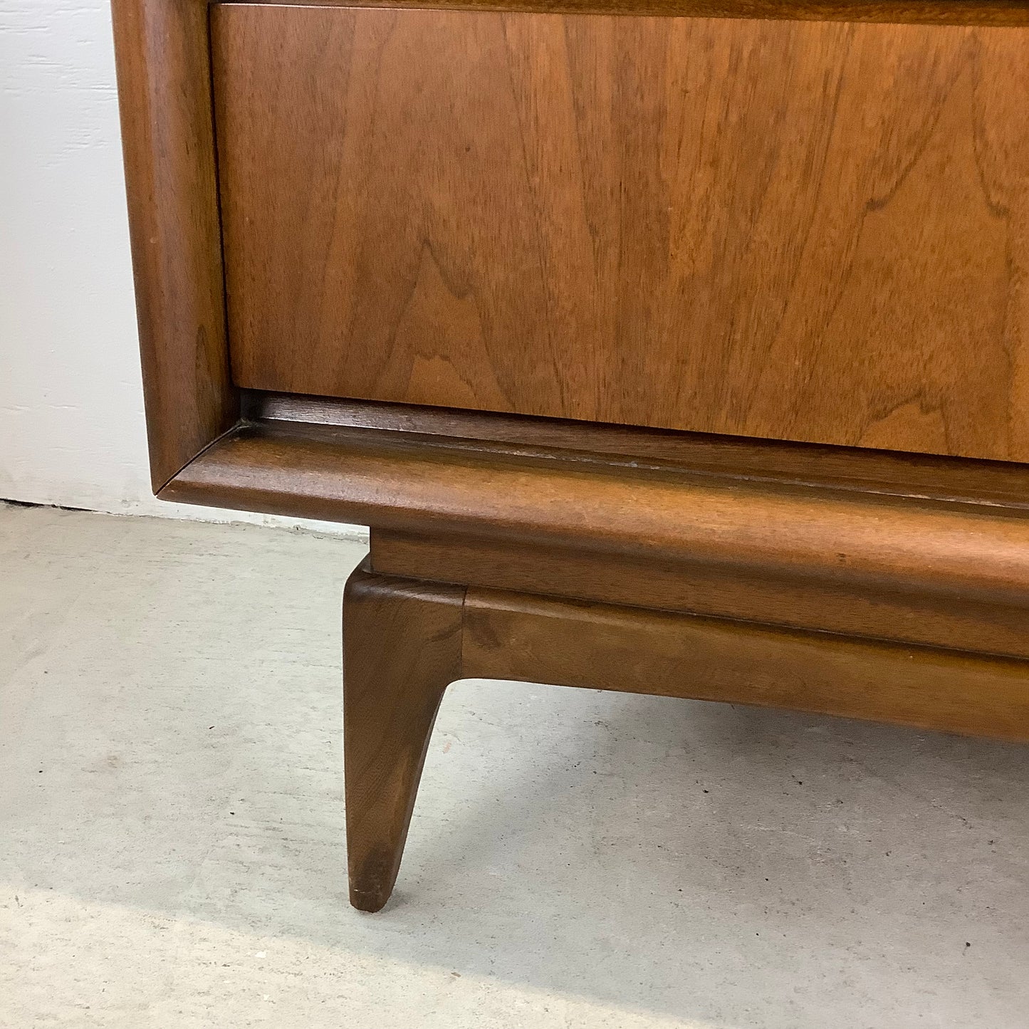 Mid-Century Diamond Front Highboy Dresser