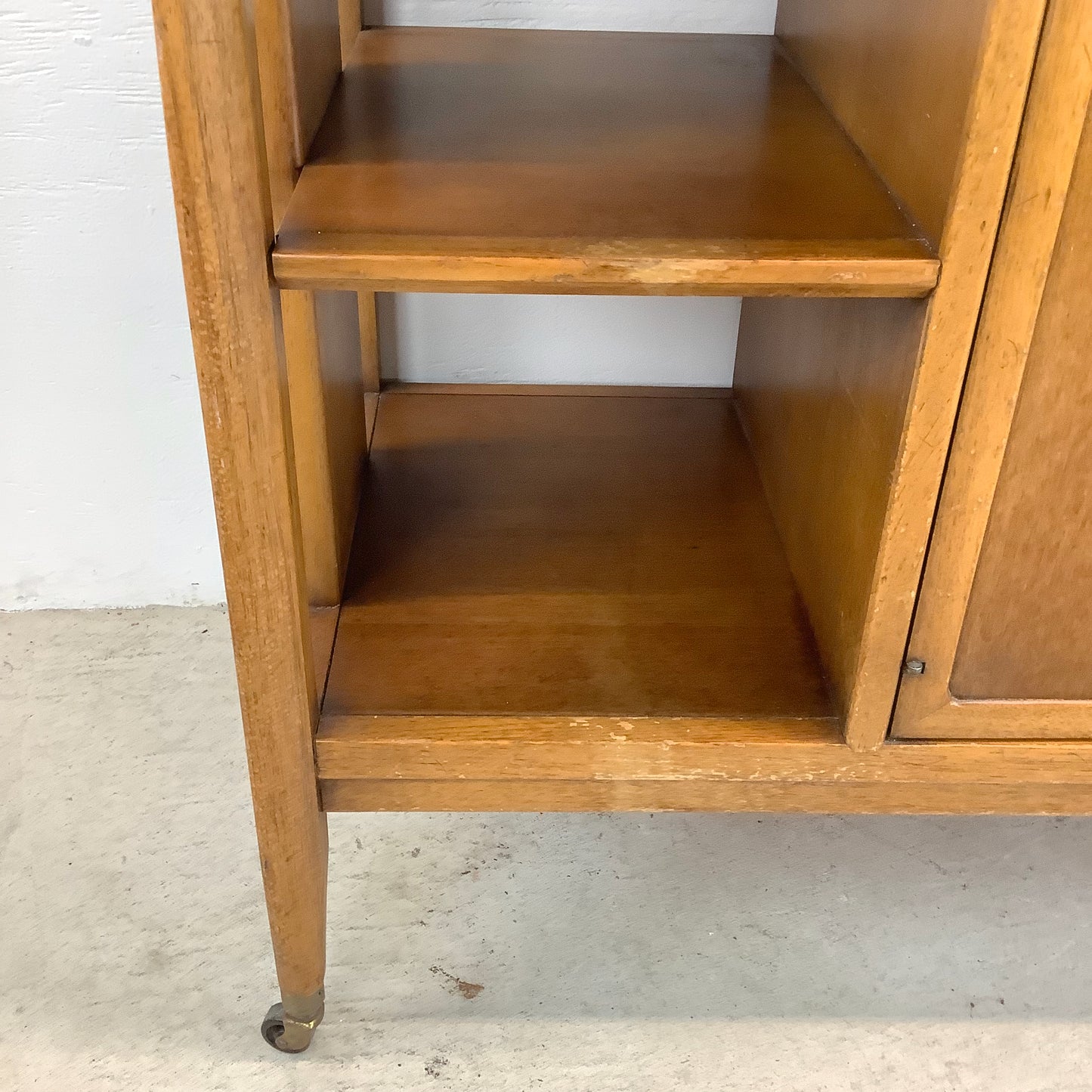 Vintage Rolling Bar Cart With Inlaid Stone Top