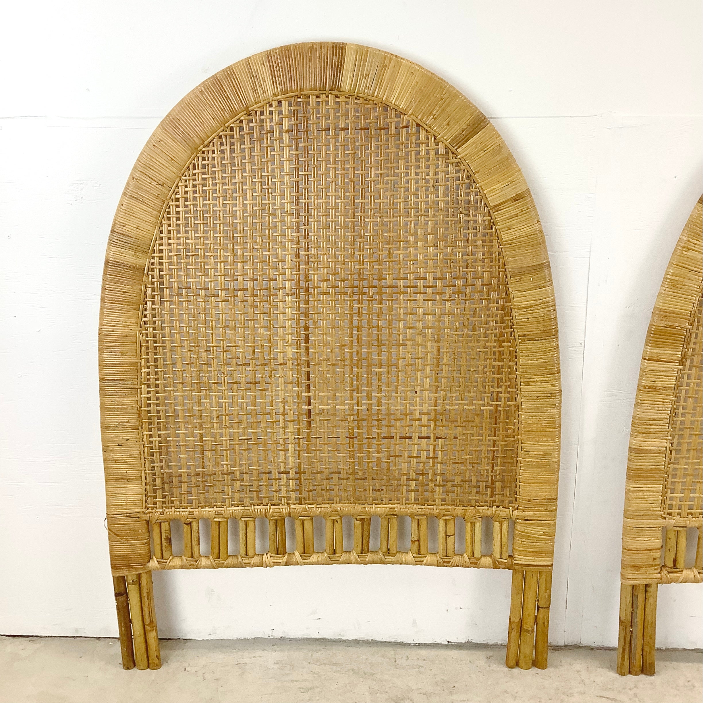 Twin wicker store headboard