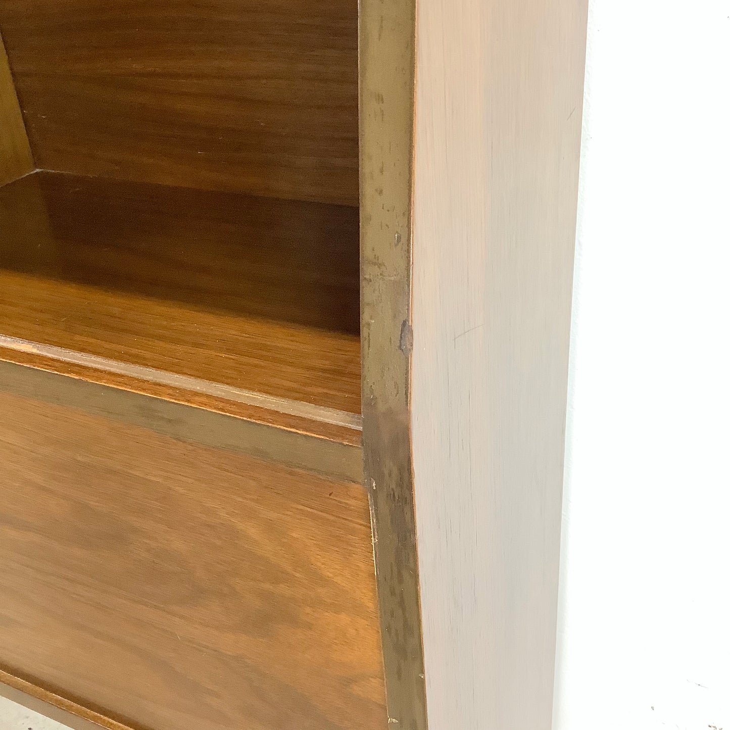 Mid-Century Walnut Storage Headboard- Full