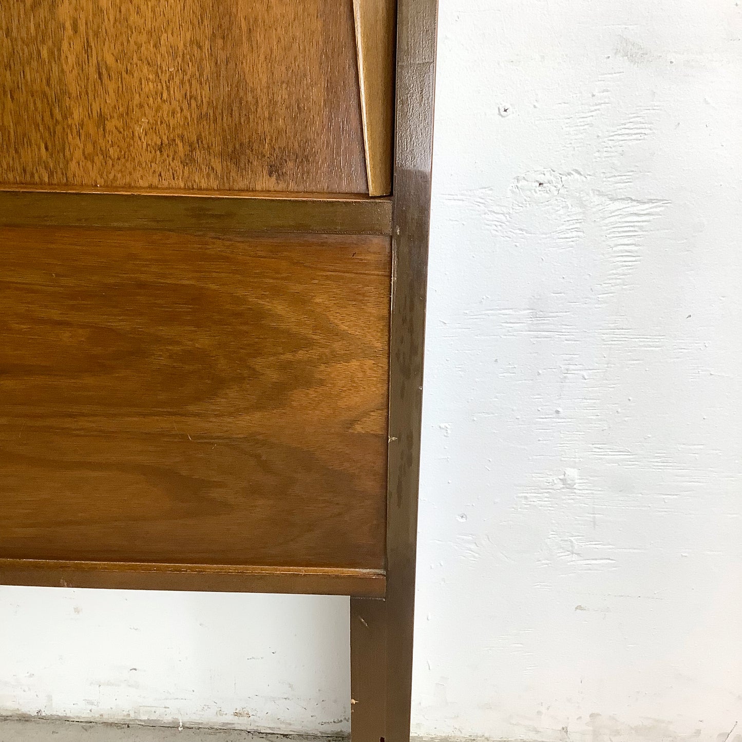 Mid-Century Walnut Storage Headboard- Full