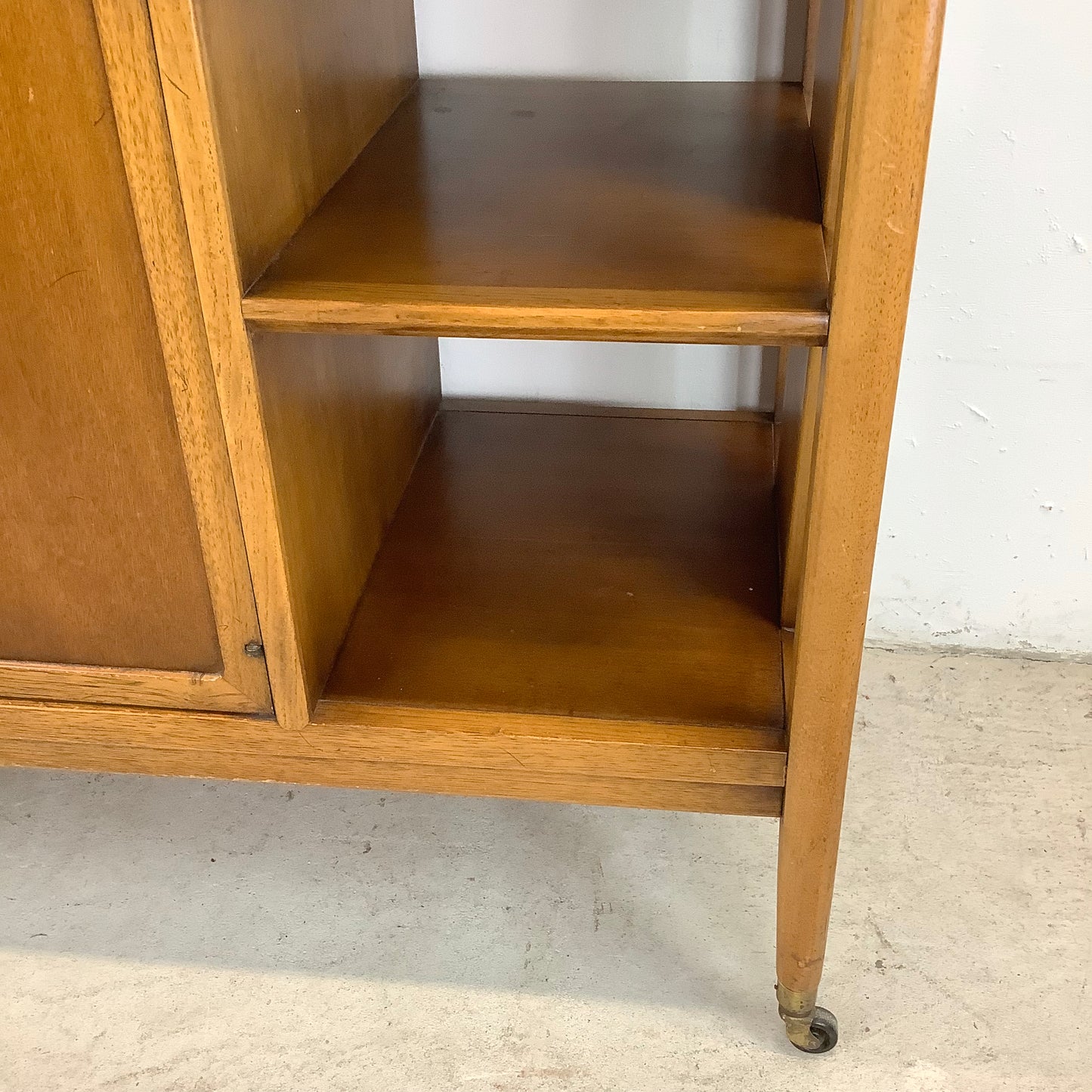 Vintage Rolling Bar Cart With Inlaid Stone Top