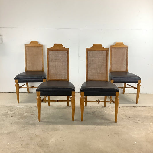 Vintage Cane Back Dining Chairs- 4