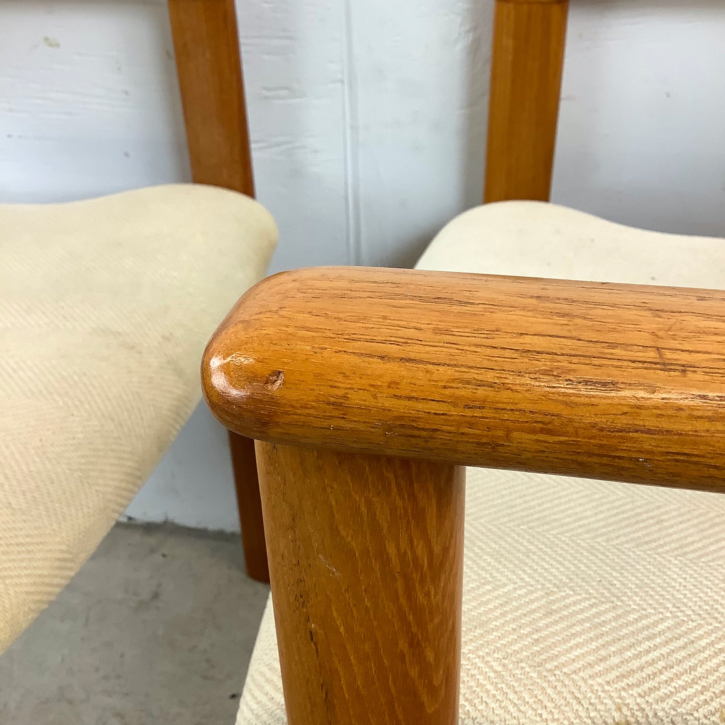 Vintage Modern Teak Armchairs- a Pair