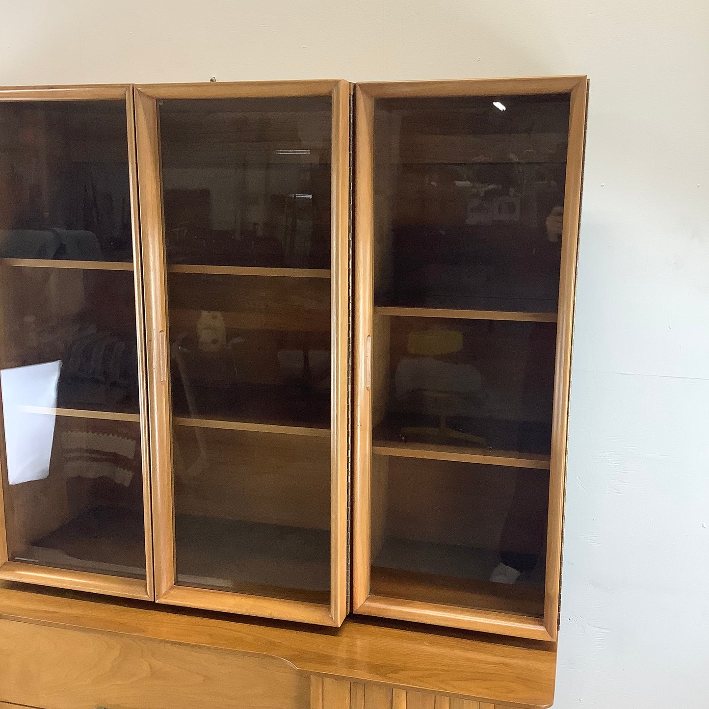 Danish Modern Walnut Sideboard With Display Topper