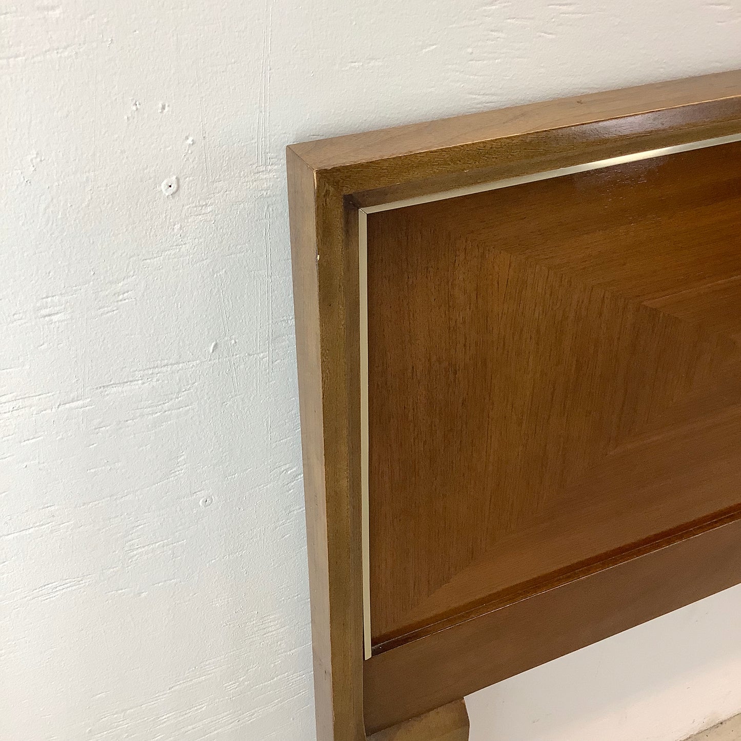 Mid-Century Walnut Headboard w/ Bed Frame- Full Size