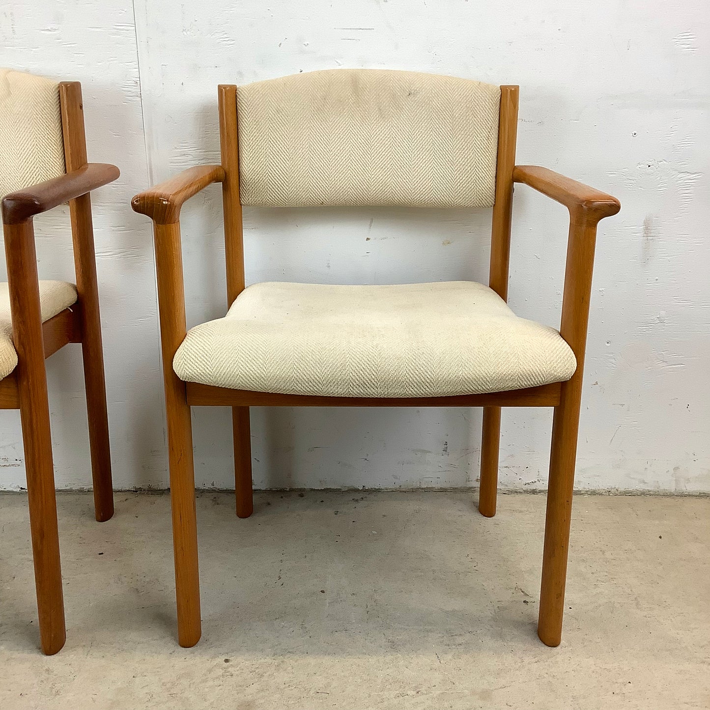 Vintage Modern Teak Armchairs- a Pair