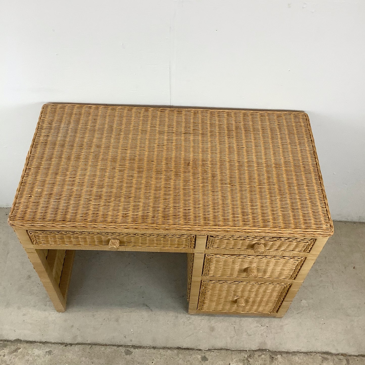 Modern Wicker Writing Desk