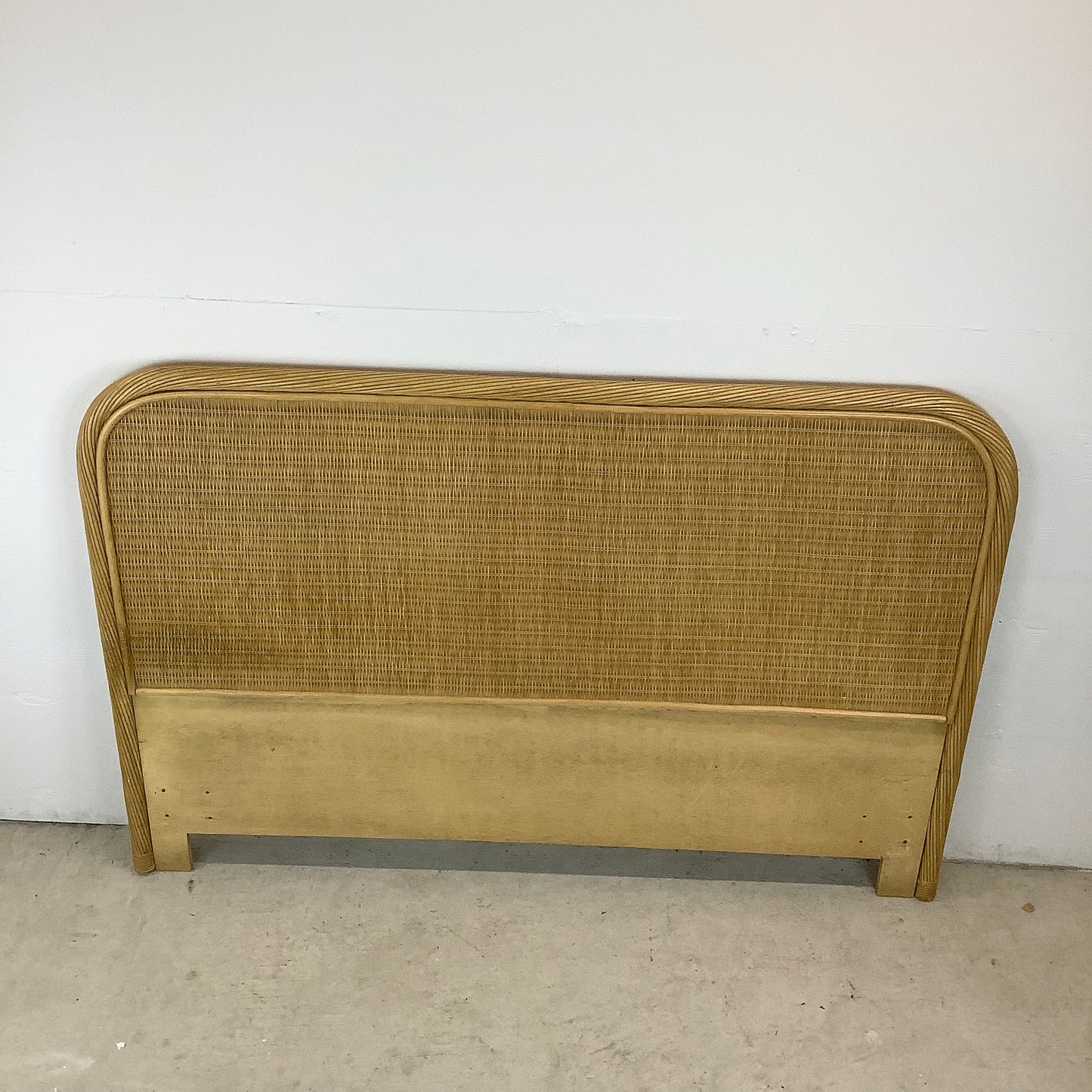 Vintage Coastal Wicker Headboard- Full/Queen