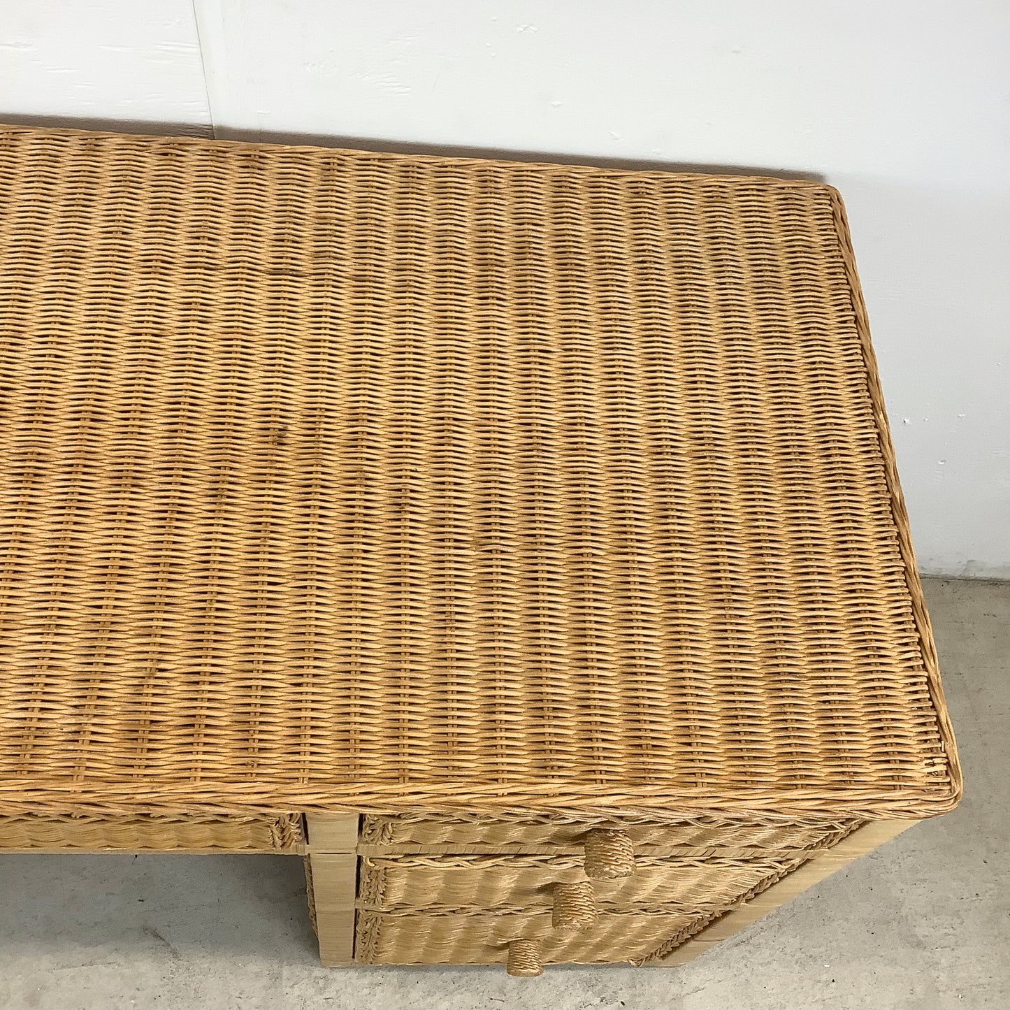 Modern Wicker Writing Desk