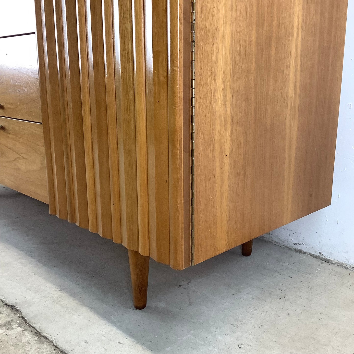 Danish Modern Walnut Sideboard With Display Topper