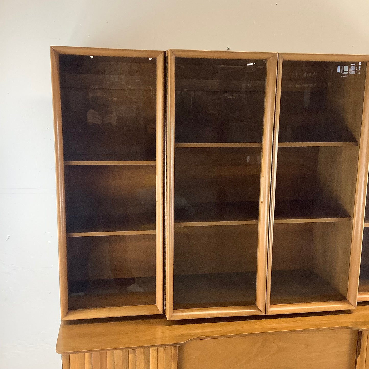 Danish Modern Walnut Sideboard With Display Topper