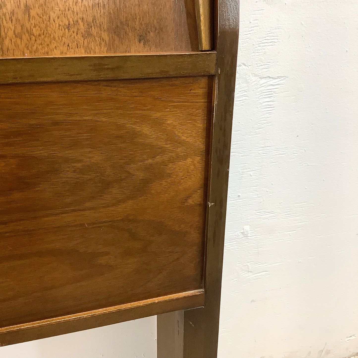 Mid-Century Walnut Storage Headboard- Full