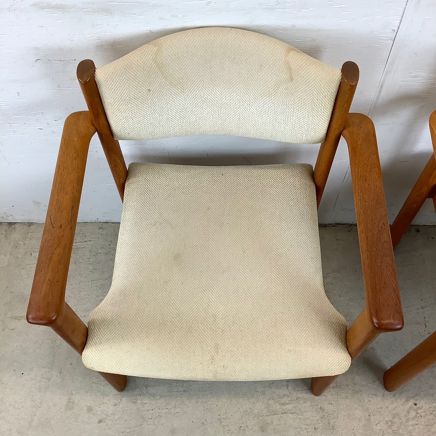 Vintage Modern Teak Armchairs- a Pair