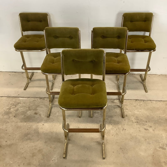 Vintage Modern Chromcraft Barstools-set of 5