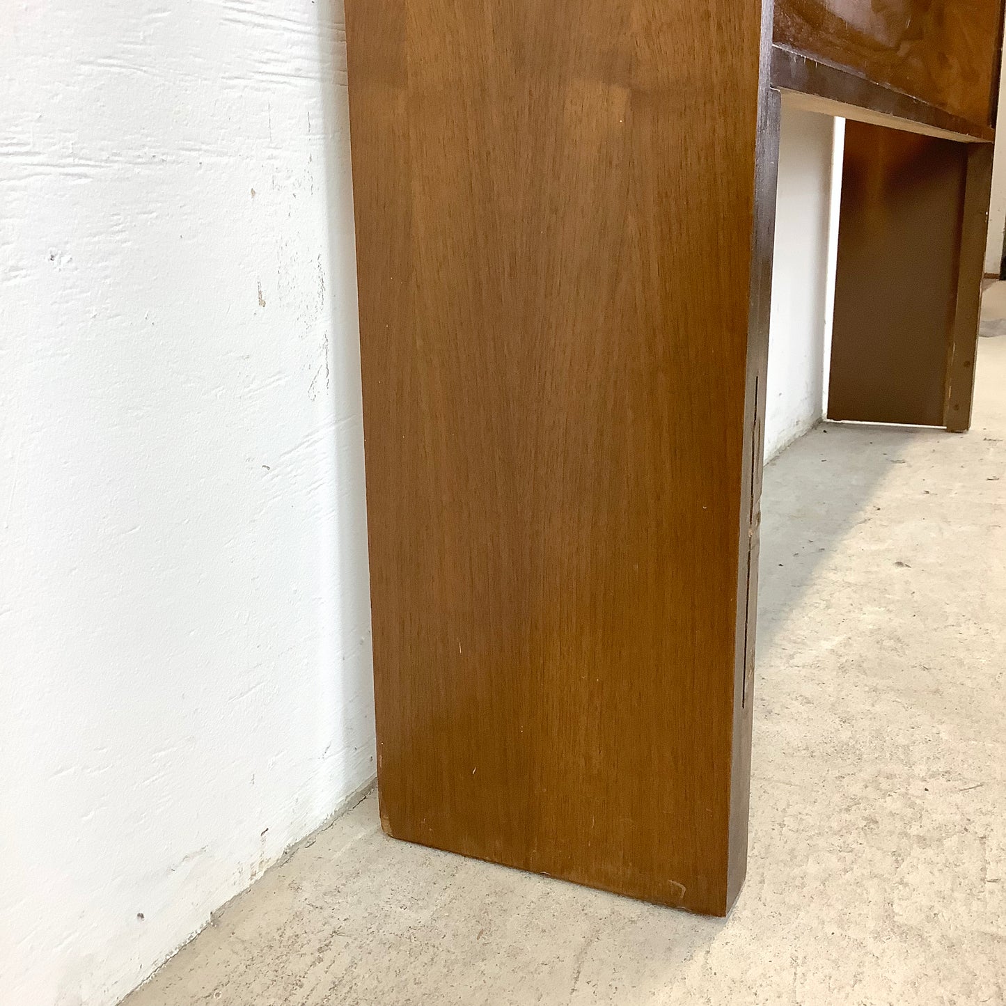 Mid-Century Walnut Storage Headboard- Full