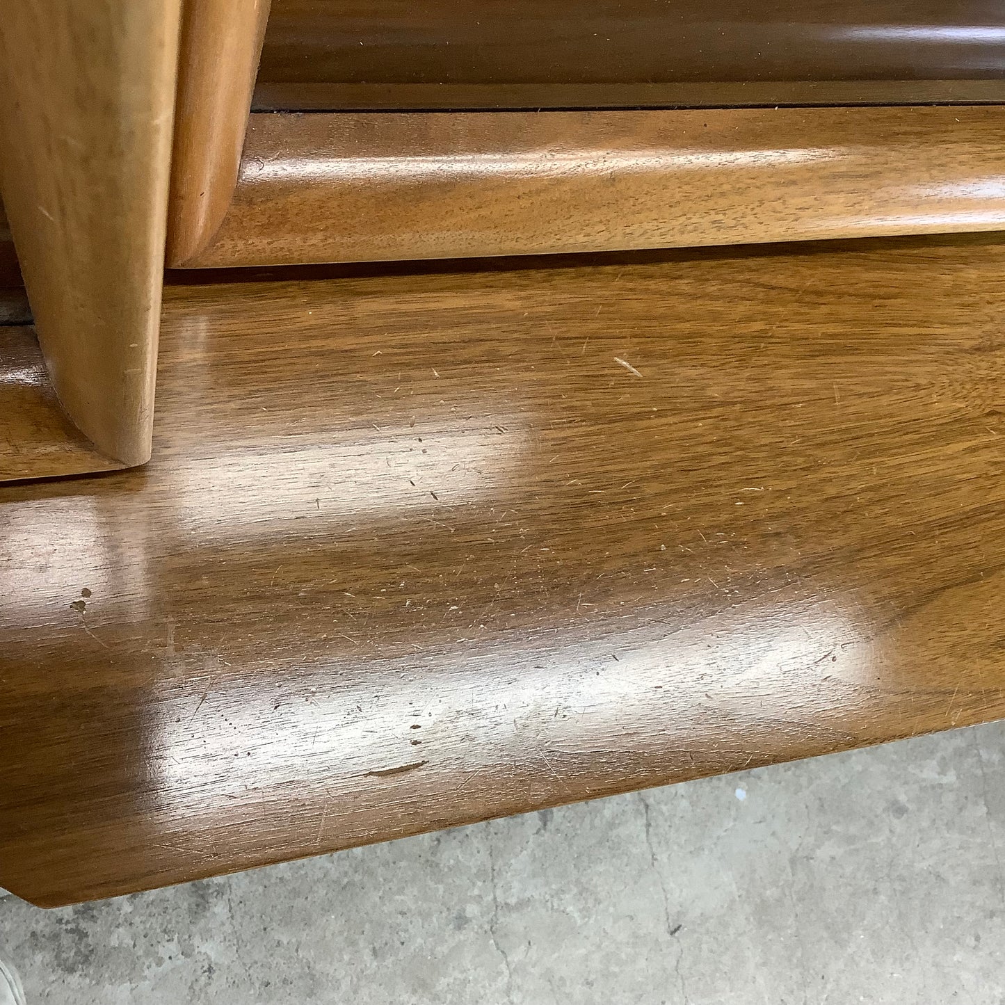 Danish Modern Walnut Sideboard With Display Topper