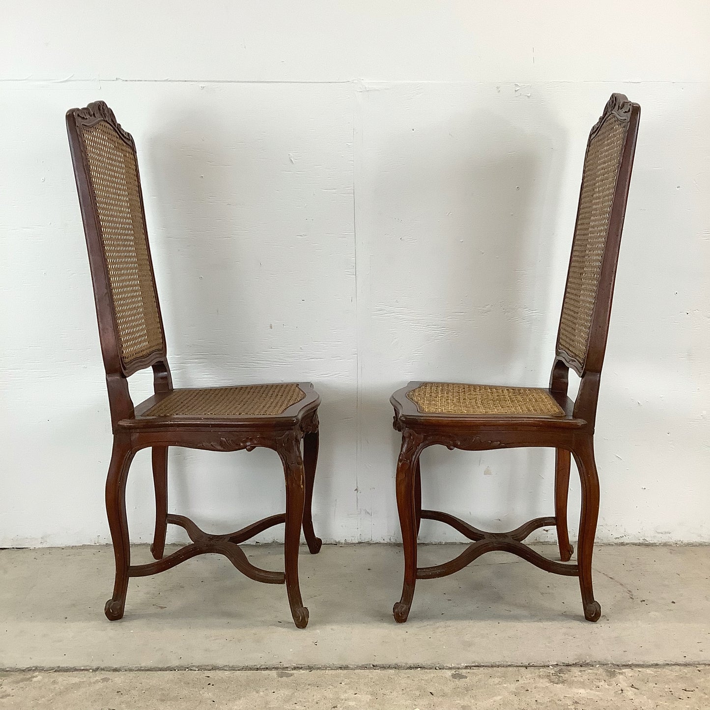 Antique Cane Seat Dining Chairs- set of Four