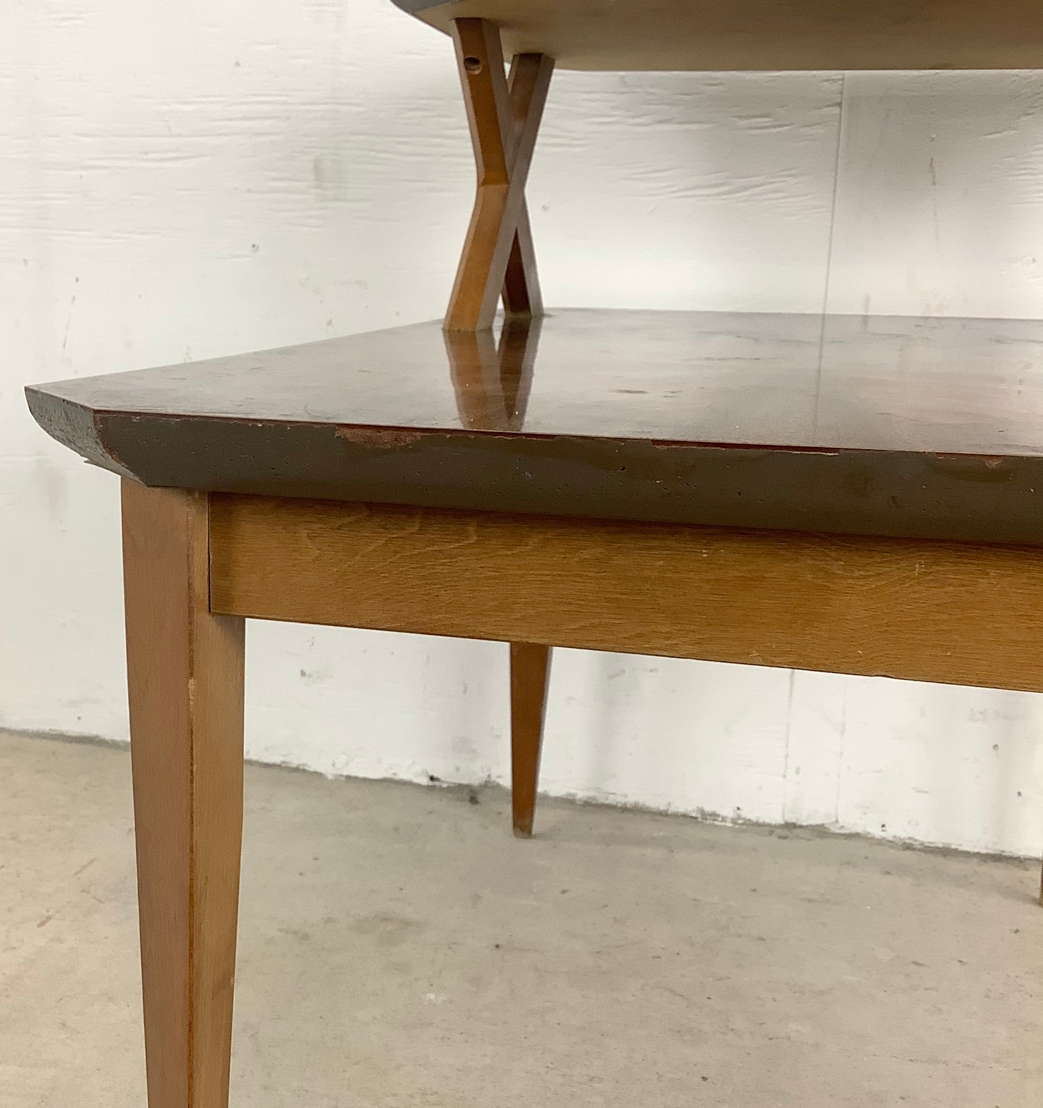 Mid century two tier end online table